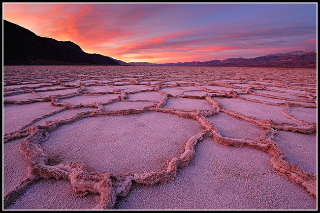 Badwater Sunrise Over Salt Flats, Death Valley