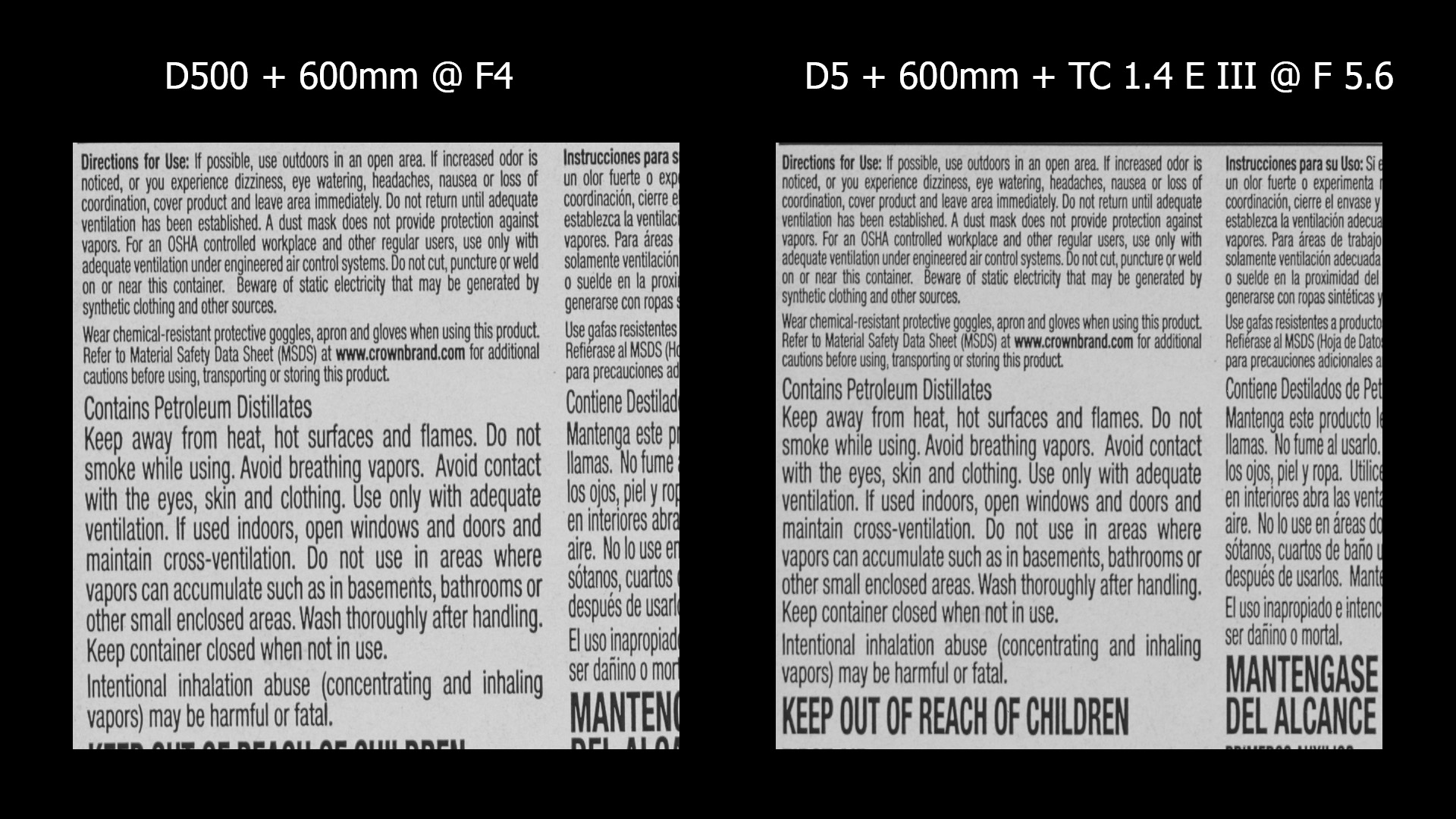 Comparison Test A Crop Camera Vs A 1 4x Teleconverter On Full Frame