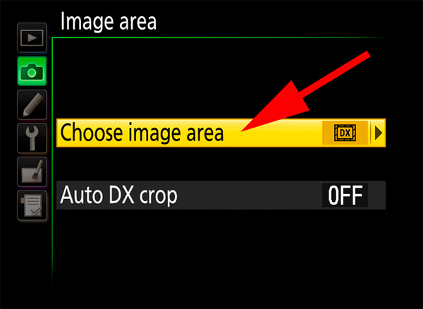 nikon d810 dx mode