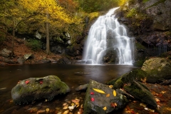 Spruce Flat Falls In Autumn